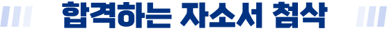합격하는 자소서 첨삭